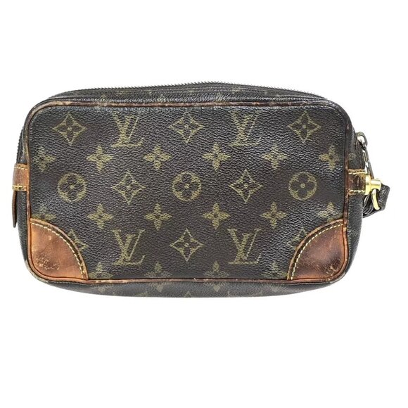 LOUIS VUITTON Marly Dragonne PM Clutch Hand Bag Monogram Leather - Picture 6 of 7